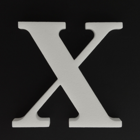 stucco Profile Styrofoam letter X